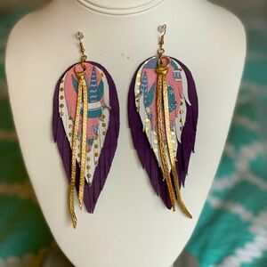 Emerge leather earrings